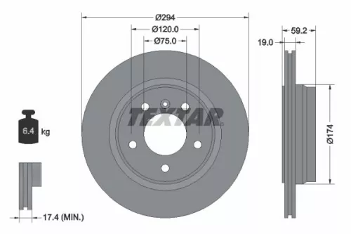 TEXTAR Brake Disc (92097303)