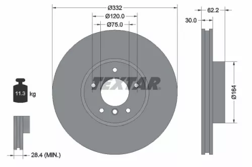 TEXTAR Brake Disc (92160805)