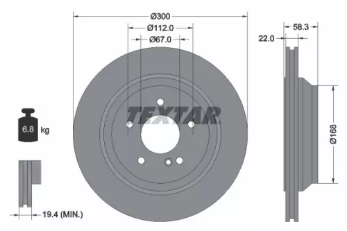 TEXTAR Brake Disc (92176303)