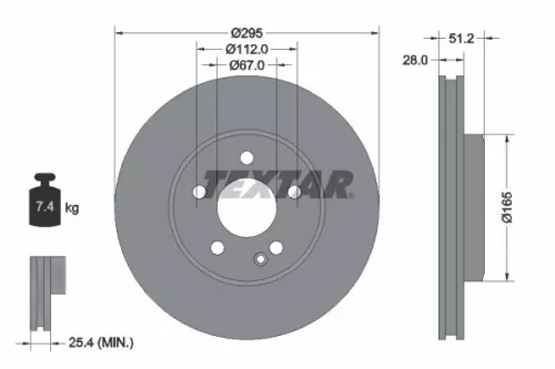 TEXTAR Brake Disc (92241603)