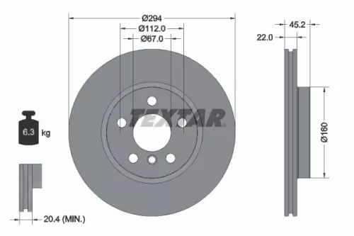 TEXTAR Brake Disc (92273105)