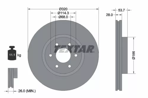 TEXTAR Brake Disc (92296503)
