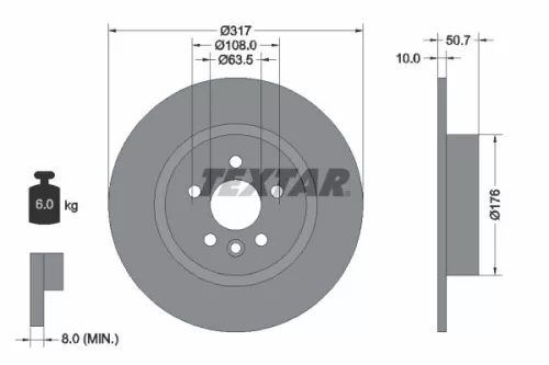 TEXTAR Brake Disc (92300403)