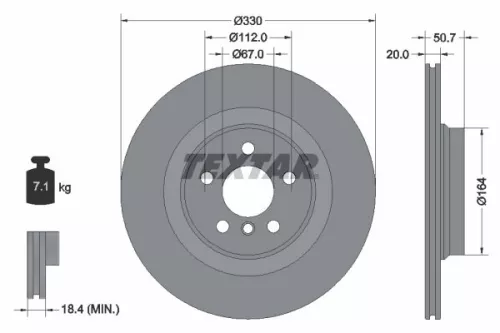 TEXTAR Brake Disc (92306805)