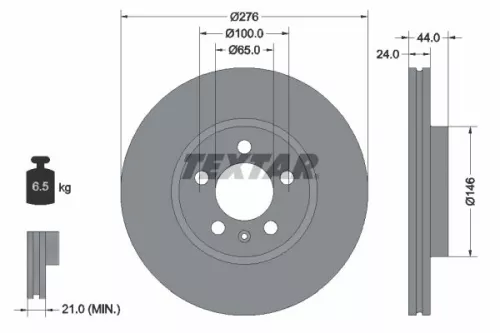 TEXTAR Brake Disc (92313703)