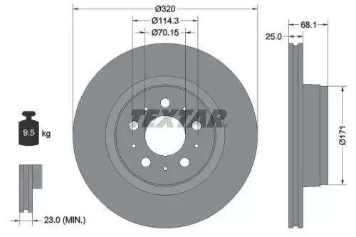 TEXTAR Brake Disc (92333005)