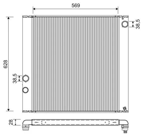 VALEO Radiator, engine cooling (701270)