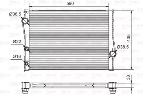 VALEO Radiator, engine cooling (701549)