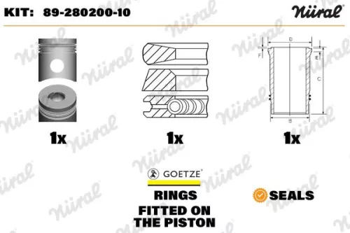 NÜRAL Repair Kit, piston/cylinder liner (89-280200-10)