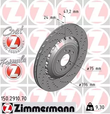 ZIMMERMANN Brake Disc (150.2910.70)