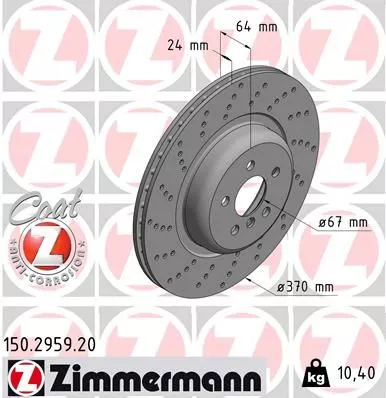 ZIMMERMANN Brake Disc (150.2959.20)
