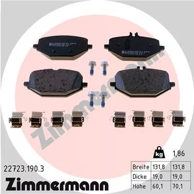 ZIMMERMANN Brake Pad Set, disc brake (22723.190.3)