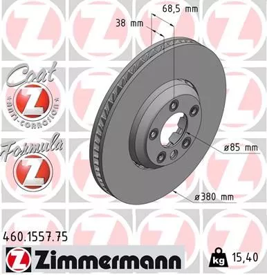 ZIMMERMANN Brake Disc (460.1557.75)