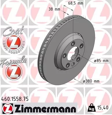 ZIMMERMANN Brake Disc (460.1558.75)