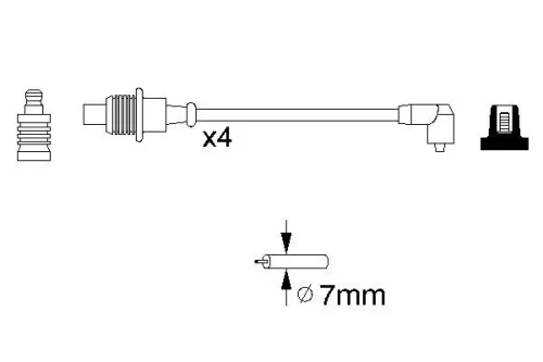 BOSCH Ignition Cable Kit (0986356767)