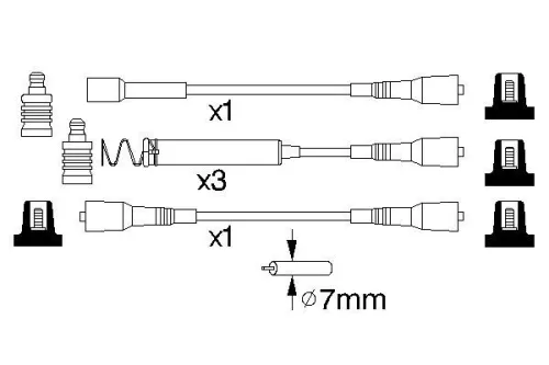 BOSCH Ignition Cable Kit (0986356850)