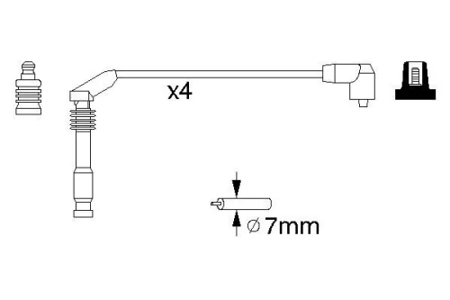 BOSCH Ignition Cable Kit (0986357126)