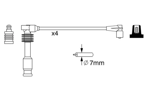 BOSCH Ignition Cable Kit (0986357237)