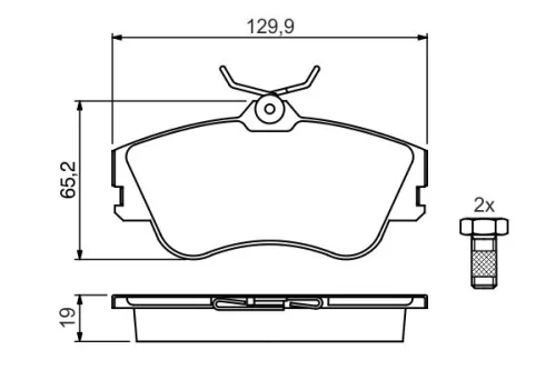 BOSCH Brake Pad Set, disc brake (0986461753)