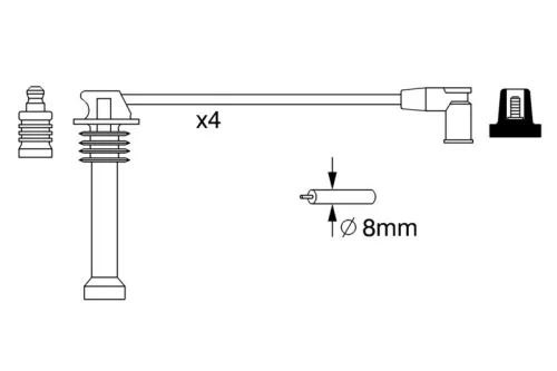 BOSCH Ignition Cable Kit (0986357271)