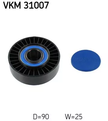 SKF Deflection/Guide Pulley, V-ribbed belt (VKM31007)