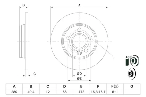 BOSCH Brake Disc (0986478871)