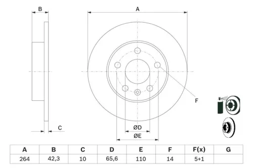 BOSCH Brake Disc (0986478884)