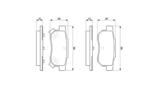 BOSCH Brake Pad Set, disc brake (0986461131)