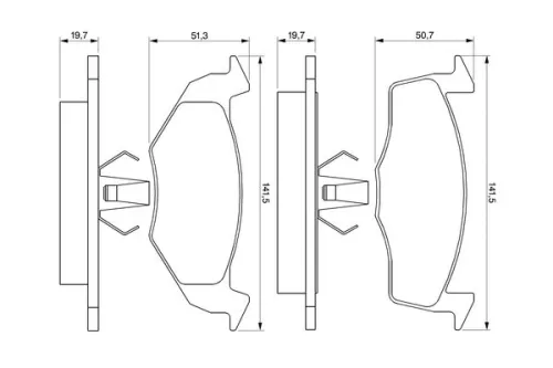 BOSCH Brake Pad Set, disc brake (0986424347)