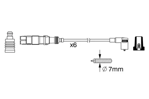 BOSCH Ignition Cable Kit (0986356384)