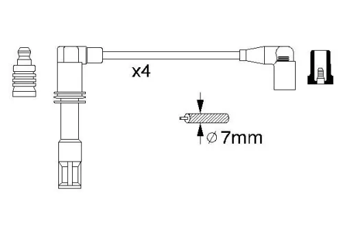 BOSCH Ignition Cable Kit (0986356308)