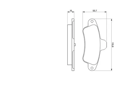 BOSCH Brake Pad Set, disc brake (0986424277)