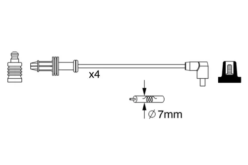 BOSCH Ignition Cable Kit (0986357240)