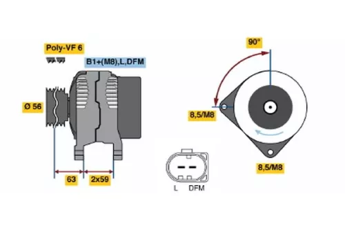 BOSCH Alternator (0986042810)