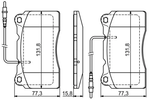BOSCH Brake Pad Set, disc brake (0986424738)