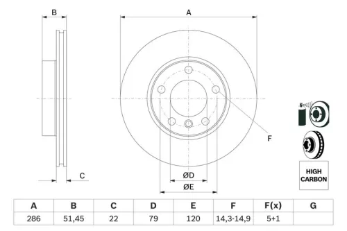 BOSCH Brake Disc (0986478513)