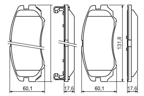 BOSCH Brake Pad Set, disc brake (0986424815)