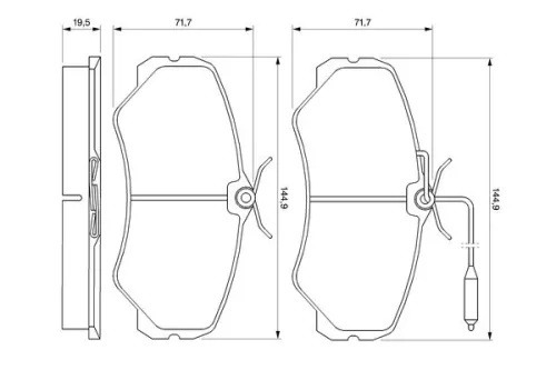 BOSCH Brake Pad Set, disc brake (0986460998)