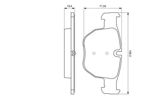BOSCH Brake Pad Set, disc brake (0986424687)