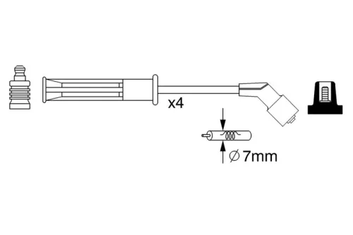 BOSCH Ignition Cable Kit (0986357255)
