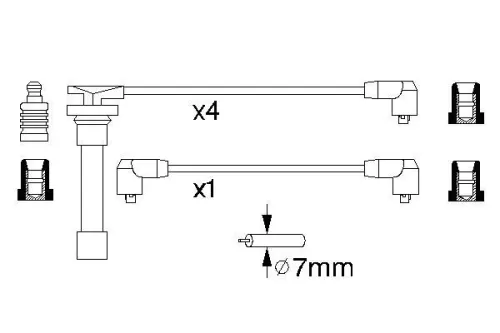 BOSCH Ignition Cable Kit (0986356703)
