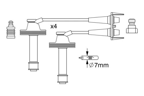 BOSCH Ignition Cable Kit (0986357238)