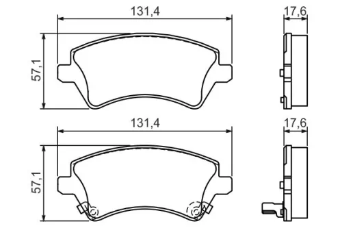 BOSCH Brake Pad Set, disc brake (0986424735)