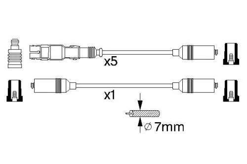 BOSCH Ignition Cable Kit (0986356350)