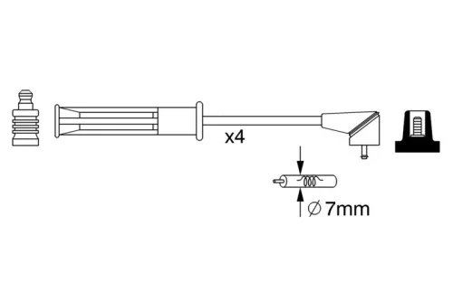 BOSCH Ignition Cable Kit (0986357256)