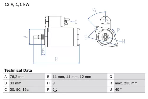 BOSCH Starter (0986018200)