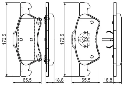 BOSCH Brake Pad Set, disc brake (0986424765)
