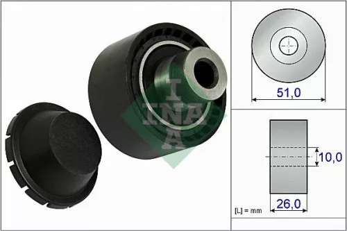 Deflection/Guide Pulley, V-ribbed belt