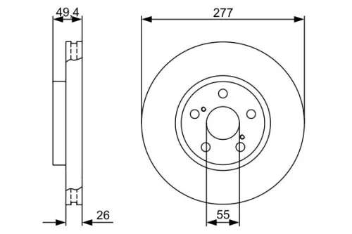 BOSCH Brake Disc (0986479340)