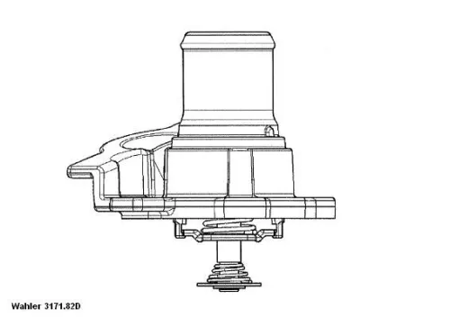 BorgWarner (Wahler) Thermostat, coolant (3171.82D)